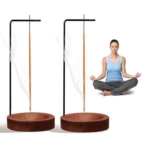 Consejos para Comprar Incienso más recomendados. 38 LISAPRO 2 Piezas Porta Incienso, Base para Incienso, Porta Incienso Elegante, Quemador de Incienso con Soporte de Hierro, Ideal para Meditación, Yoga, Altar, Durmiendo, SPA,...