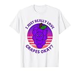 I Just Really Love Uvas Lindo Fruta Comida Niños Bebé Camiseta