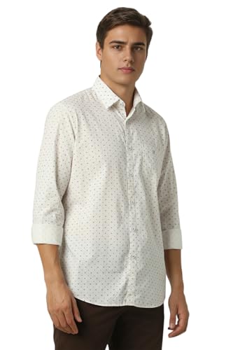 Image of Van Heusen Casual Printed Shirt for Men| Premium Cotton| Full Sleeves| Slim Fit |Breathable Fabric