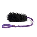 HOWGO Dog Rope Toy,Dog Bungee Chaser 100% Sheepskin,Sheep Smell Tug Toy for All Breeds (Purple, Short without Ball)