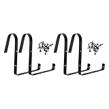 Operitacx Eisen-Wandhaken zum Aufhängen von Pflanzenhalterungen, dekorativer Zaunhaken mit Schrauben für Laternen, Vogelfutterspender, Windspiel, Hut, 4 Lager, 10 kg