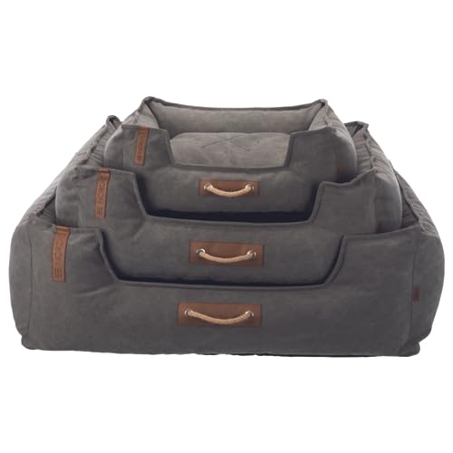 TRIXIE robustes und hochwertiges Hundebett 'BE NORDIC Bett Föhr, eckig, 100 × 80 cm, dunkelgrau' - 37449