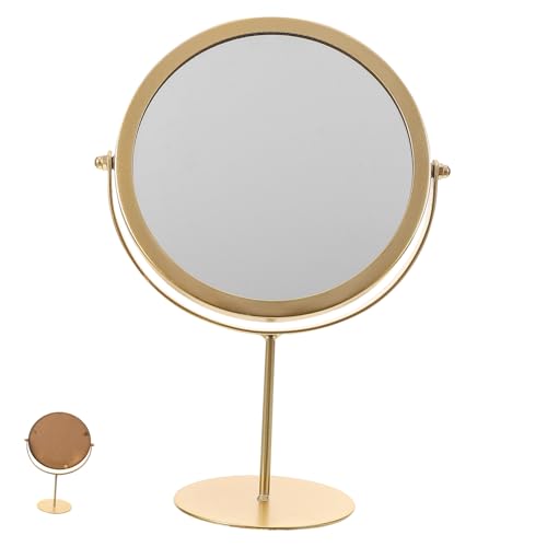 Espejo de maquillaje redondo de escritorio Happyyami