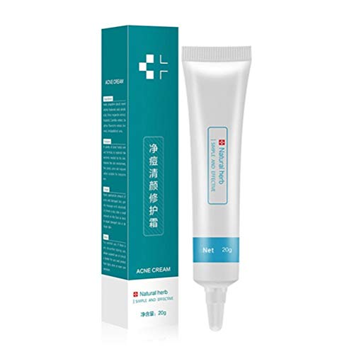 Crema Facial para el Tratamiento del acné de 20g, Crema antiacné, Gel para Eliminar Cicatrices, Crema Hidratante Blanqueadora para Poros para la Cara y Puntos de acné (Colores
