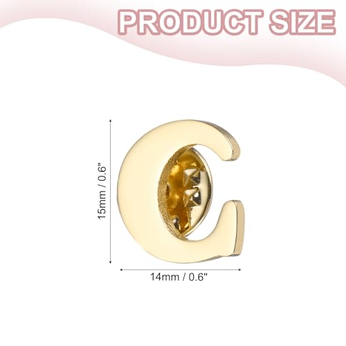 Image of PATIKIL Letter Lapel Pins, Initial Alphabet Collar Pins Letter Brooch Pins for Women Men Shirt Dress Suits