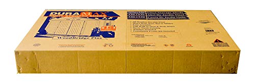 Duramax WoodBridge Plus 10 x 8 (7.64 m²) Kunststoff gerätehaus mit 1 festen Fenster und Metallfundamentset, wartungsfreie, robuste & Dachstruktur aus Metall Gerätehaus - Ivory/Brown, Beige & Braun