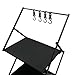 Aymzbd Camping Storage Shelf Storage Rack Black Camping Heavy Duty Storage Table Organizing Rack for Kitchen Garage Camping Outdoor, 3 Tier