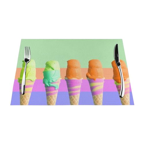 Set de table arc-en-ciel pour décorer la cuisine intérieure et extérieure