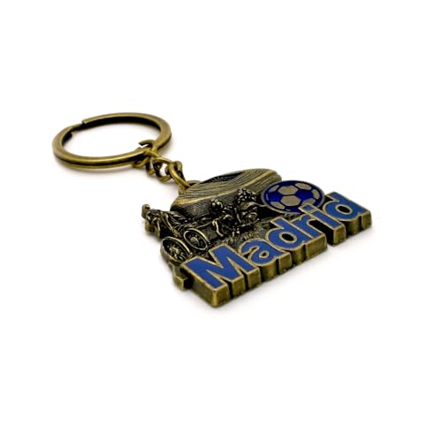 Porte-clés de football Madrid BDM avec gravure premium pour les fans de l'équipe Merengue
