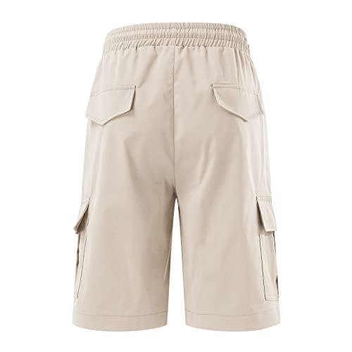 Mens Cargo Shorts Stretch Work Shorts Regular Fit Hiking Shorts Men Elastic Waist A0515 #TOP4