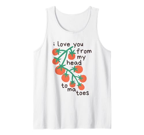 I Love from My Head to-Ma-Toes Funny Cute Tomatoes Kids Tank Top