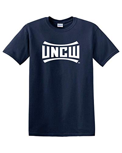 CreateMyTee | UNCW Logo One Color T-Shirt | (Navy Medium)