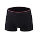 Litthing Men's Cotton Boxer Briefs Comfort Breathable Underwear Regular Leg Open Fly Briefs Pack (Black3, M)