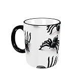 Sunzhenyu Keramik Tasse Kaffeetasse Lustige Spinne Tasse Einfach zu Halten Tasse für Kaffee Tee und Kakao