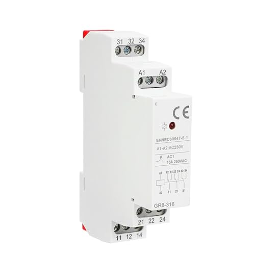 Relé auxiliar GR8 SPDT interruptor electrónico AC230V para cuadros de automatización 4