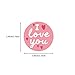 50pcs Pink Valentine Stickers, Love Aesthetics Stickers Vinyl Waterproof for Laptop Water Bottles Scrapbook Skateboard Guitar Heart Romantic Stickers Valentine's Day Stickers for Teens and Adults