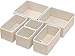 Simple Houseware Underwear Drawer Organizer for Lingerie/Undergarment/Bra/Panty/Sock/Onesie, Set of 6, Beige