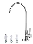 Drinking Water Tap,Easy to Install Sink Water Filter Tap,Lead-Free Reverse Osmosis Tap for Kitchen Bar Sink,Brushed Nickel SUS304 Stainless Steel