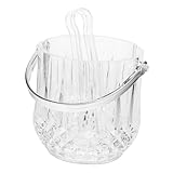 VALICLUD Seau à Glace Transparent Multifonction avec Pince Seau Portatif pour Glaçons po...