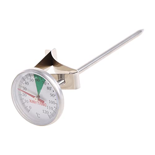 Portable Stainless Steel Kitchen Food Cooking Milk Coffee Probe Thermometer Digital Thermometer Temperature Meter Thermograph Heat Measurement Fever Gauge Hygrothermograph Steel Probe Humidity Holder