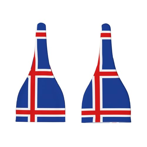 Baby Beanie Flag of Iceland Knotted Hat - Soft, Warm, Comfortable, Headwear for Newborns, 0-6 Months Black3