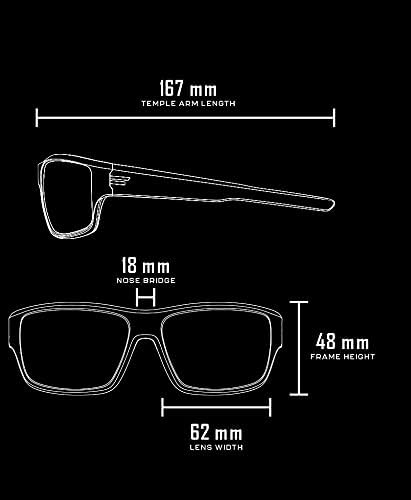 TOROE Performance Eyewear FIELD All Black Sports Polarized Sunglasses w/Hydrophobic Coating Polycarbonate AR Lenses - Image 5