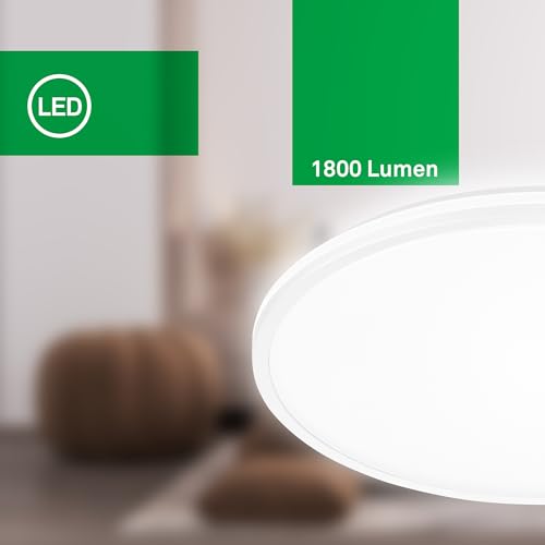 Briloner Pulap A Plafoniera A Led, Bianco, Ø 33 Cm, Plastica - 6