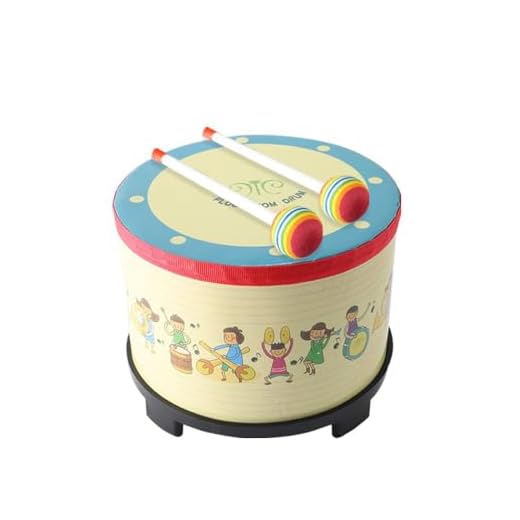 Floor Tom Drum 8 inch Gathering Club Carnival Colorful Percussion Instrument with 2 Mallets Music Drum toys for Child Special Christmas Birthday Gift. (8 inch)
