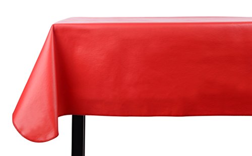 Yourtablecloth Heavy Duty Vinyl Rectangle or Square Tablecloth – 6 Gauge Heavy Duty