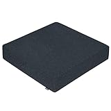 Shinnwa 座布団 クッション 大きい スクエア 座布団 50x50cm 厚み10cm 座ぶとん クッション 分厚い フロアクッション チェアパッド 洗えるカバー 滑り止め付き 四角型 ブラック グレー