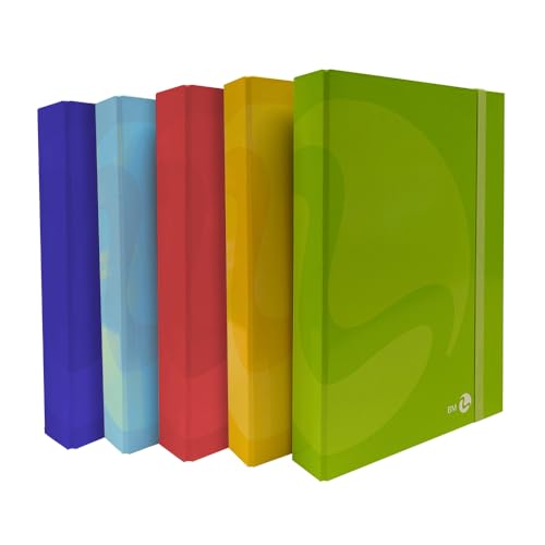 Portadocumenti Color BM BeMore - 5 ColorI Assortiti | Dorso 3 Cm, Copertina Rigida Plastificata 24x35 Cm - Foto 2