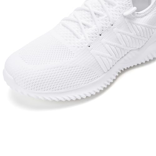 PPQ Womens Slip On Walking Shoes，Memory Foam Lightweight Comfort Casual Workout Shoes,Yoga Or Tennis Or Running Sneakers White 6.5 by PPQ - Used condition - Image 6