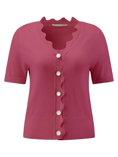 Image of Hobemty Women's Short Sleeve Knit Cardigan V Neck 2025 Summer Casual Ribbed Cropped Sweater Top