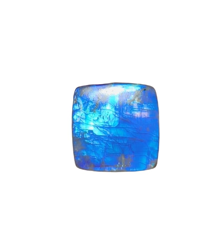Pierre de lune arc-en-ciel naturelle 37x25x7mm cabochon vrac pour création bijoux