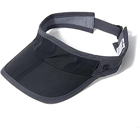 GADIEMKENSD Sun Visors Hats for Women Mens Beach Hat Summer Straw Sunhat Fashion Foldable Wide Brim Sombreros para Mujer Ponytail Caps UV Protection for Run Hiking Golf Football Black Dark Gray Cover