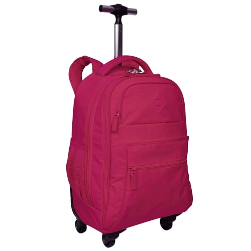 Mochila Carrinho 4 Rodas 2 Em 1 Sestini Rolling Crinkle Rosa