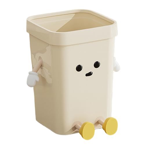 Poubelle mignonne plastique PP de 7L idéale pour petits espaces de bureau