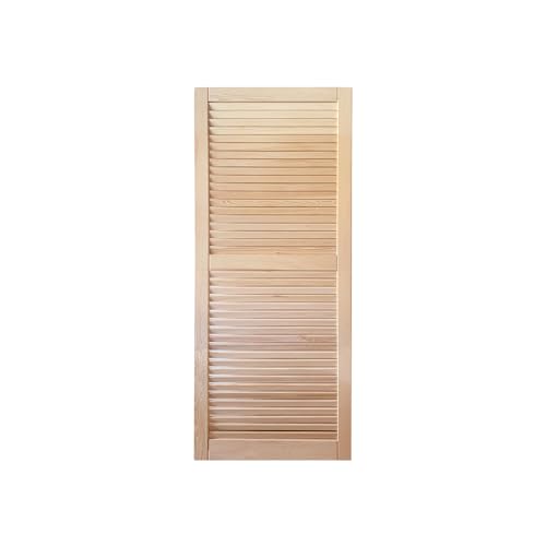 Onlywood Persiane per finestre da esterno in Legno di Pino Naturale Massello Dimensioni 600 x 1400 h. cm – Massima resistenza all’umidità e agli agenti Atmosferici