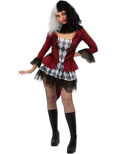 Costume Evil Jester Smiffys habit de bouffon gothique avec masque effrayant