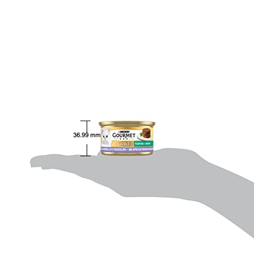 GOURMET Gold Cibo Umido per Gatti Adulti Tortino con Agnello e Fagiolini 24 Lattine da 85g - Immagine 3