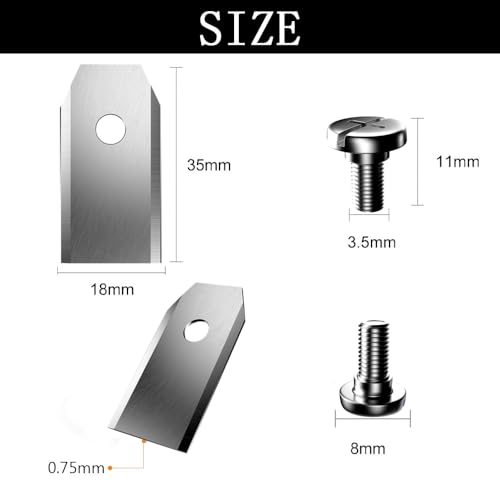 Headley Tools Replacement Robotic Mower Blades 0.75 mm (Pack of 30) for Husqvarna Automower, Gardena, Compatible with Segway Navimow Robotic Mower