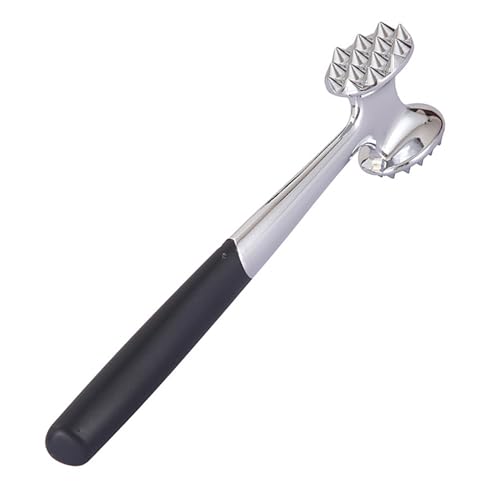 ZEACCT 1 Piezas Martillo de Carne, Mazo para Carne Doble Cara, Martillo Carne de Aleación de Zinc, Martillo Ablandador de Carne, para Filete, Carne Picada, Pollo, Pechuga, Pescado