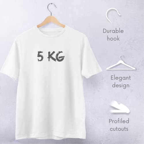 OGIVO Wooden Clothes Hanger - Natural Wooden Hanger for Your Wardrobe - Hook Rotates 360° - Notches in the Shoulder Area - Hangers Clothes Set 10 - Sturdy Clothes Hanger