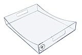 Tuan Aria, Curved, Clear Serving Tray, Serving Tray With Handles, Acrylic Tray, Acrylic Serving...