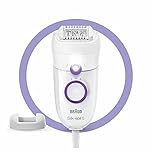Braun Silk-épil 5, Depilatore Donna, Epilatore Elettrico Donna Adatto ai Contorni Difficili, con Impostazione della Velocità, Epilazione confortevole, Idea Regalo, 5-505 Bianco e Viola