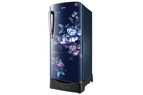 Image of Samsung 183 L, 2 Star, Digital Inverter, Direct-Cool Single Door Refrigerator (RR20H1812HV /HL, Himalayan Poppy Blue, Base Stand Drawer, Single Touch Defrost, 2026 Model)
