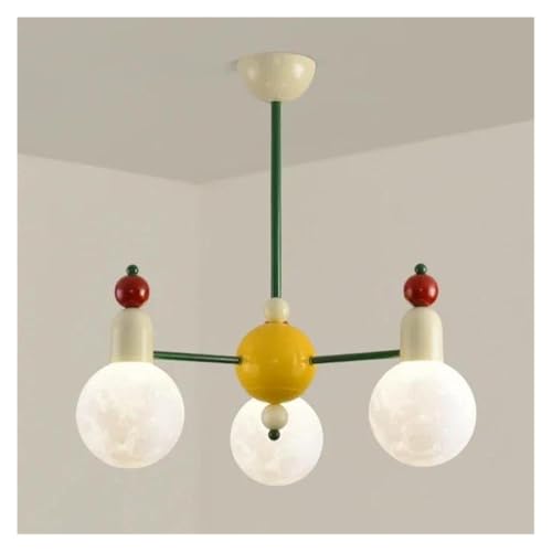 Lustre salon moderne en verre blanc et métal pour éclairage de salle à manger