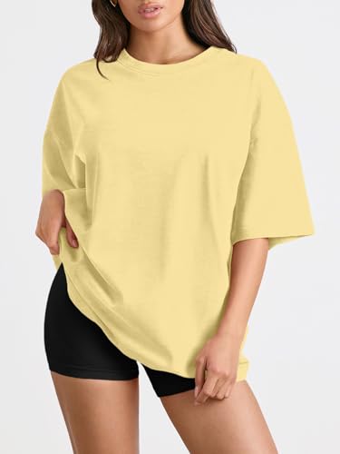 Image of Trendy Queen Womens Oversized T-Shirts Short Sleeves Workout Tops | Casual Summer Gym Tees Plus Size Fashion Clothes 2026