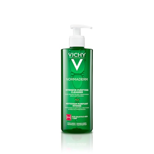 Vichy Phytosolution, Gel Detergente Purificante, Per Pelli a Tendenza Acneica, Azione Anti-Imperfezioni, Pelle Levigata, Con Acido Salicilico, Bifidus Probiotico, Rame e Zinco, 400 ml