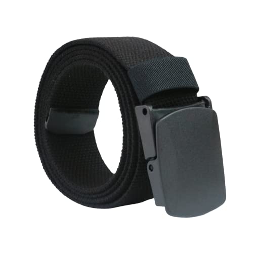 Canvas Military Tactical Men Waist Belt Plastic Buckle, Breathable, Metal Free Belt, No Metal,TSA Friendly